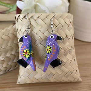 Hand-Made Alebrije Parrot Earrings